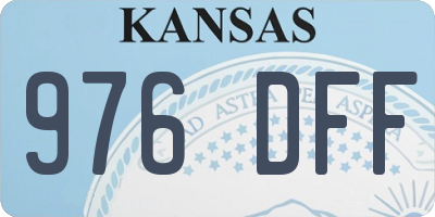KS license plate 976DFF