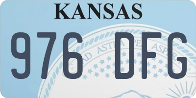 KS license plate 976DFG