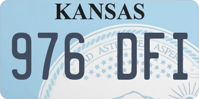 KS license plate 976DFI