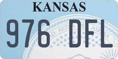 KS license plate 976DFL