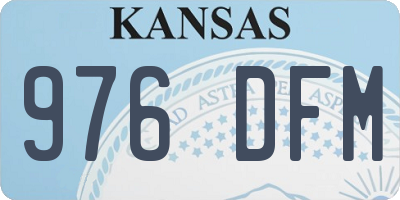 KS license plate 976DFM