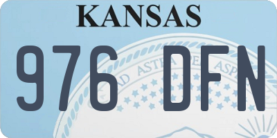 KS license plate 976DFN