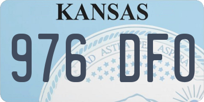 KS license plate 976DFO