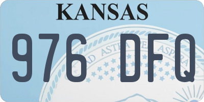 KS license plate 976DFQ