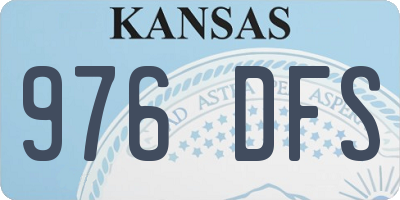 KS license plate 976DFS