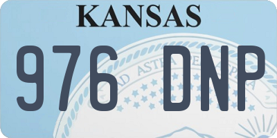 KS license plate 976DNP