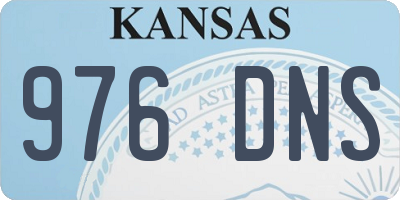 KS license plate 976DNS