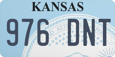 KS license plate 976DNT