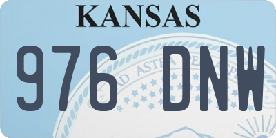 KS license plate 976DNW