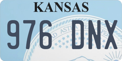 KS license plate 976DNX
