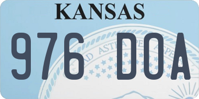 KS license plate 976DOA