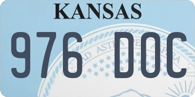 KS license plate 976DOC