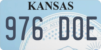 KS license plate 976DOE