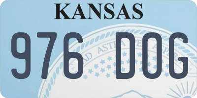 KS license plate 976DOG