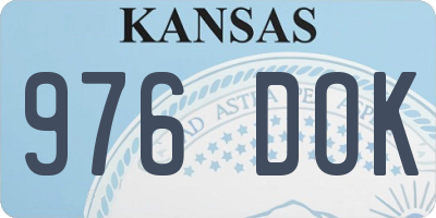 KS license plate 976DOK