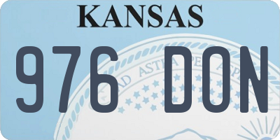 KS license plate 976DON