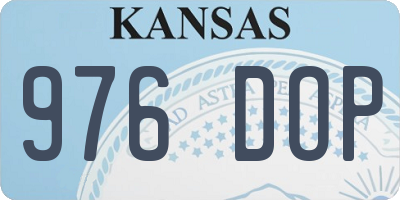 KS license plate 976DOP