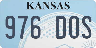 KS license plate 976DOS
