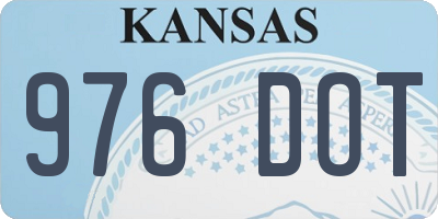 KS license plate 976DOT