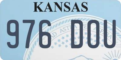 KS license plate 976DOU