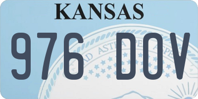 KS license plate 976DOV