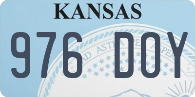 KS license plate 976DOY