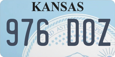 KS license plate 976DOZ