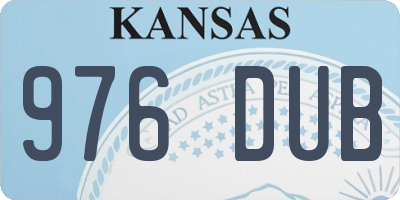 KS license plate 976DUB