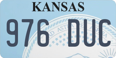 KS license plate 976DUC