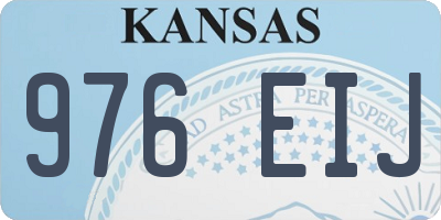 KS license plate 976EIJ