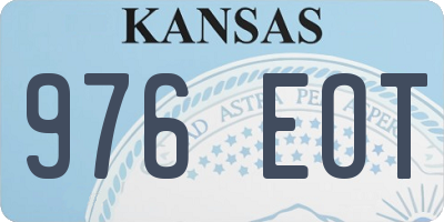 KS license plate 976EOT
