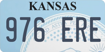 KS license plate 976ERE