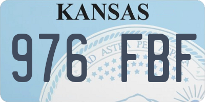 KS license plate 976FBF
