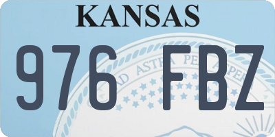 KS license plate 976FBZ
