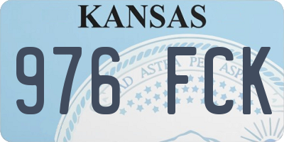 KS license plate 976FCK