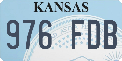 KS license plate 976FDB