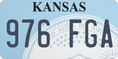 KS license plate 976FGA