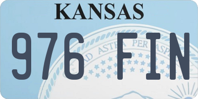 KS license plate 976FIN