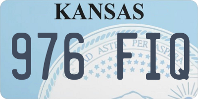 KS license plate 976FIQ