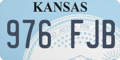 KS license plate 976FJB