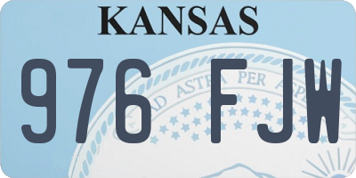KS license plate 976FJW