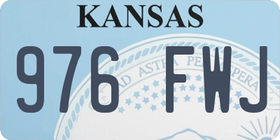 KS license plate 976FWJ