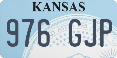 KS license plate 976GJP