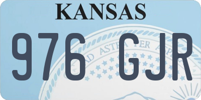 KS license plate 976GJR