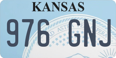 KS license plate 976GNJ
