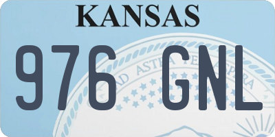 KS license plate 976GNL