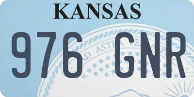 KS license plate 976GNR