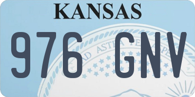KS license plate 976GNV