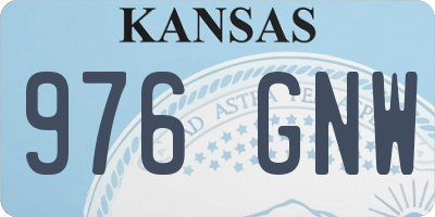 KS license plate 976GNW
