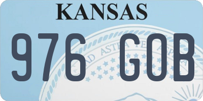 KS license plate 976GOB